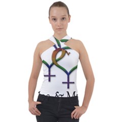 Mrs  And Mrs  Cross Neck Velour Top by LiveLoudGraphics