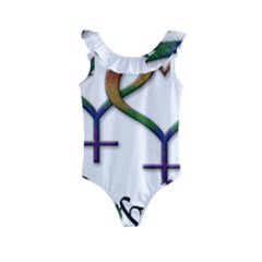 Mrs  And Mrs  Kids  Frill Swimsuit by LiveLoudGraphics