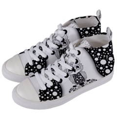 Cute Little Mandala Owl Women s Mid-top Canvas Sneakers by FantasyWorld7