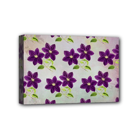 Purple Flower Mini Canvas 6  X 4  (stretched) by HermanTelo