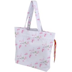 Pattern Orchidée Fleurs Drawstring Tote Bag by kcreatif