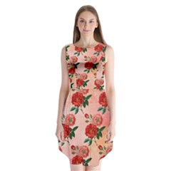 Pattern Flower Paper Sleeveless Chiffon Dress   by HermanTelo