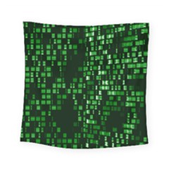 Abstract Plaid Green Square Tapestry (small) by HermanTelo