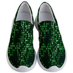 Abstract Plaid Green Women s Lightweight Slip Ons by HermanTelo