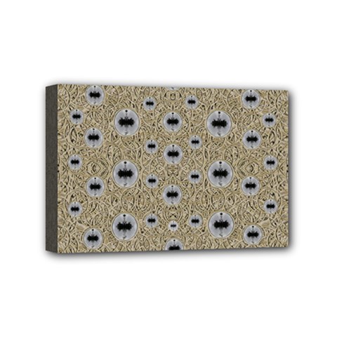 One Island Surrounded By Love And Wood Lace Mini Canvas 6  X 4  (stretched) by pepitasart
