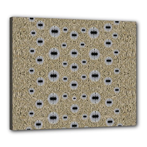 One Island Surrounded By Love And Wood Lace Canvas 24  X 20  (stretched) by pepitasart