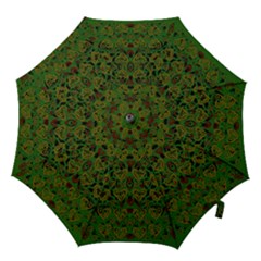 Love The Hearts On Green Hook Handle Umbrellas (medium) by pepitasart