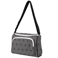 Gadsden Flag Don t Tread On Me Black And Gray Snake And Metal Gothic Crosses Front Pocket Crossbody Bag by snek