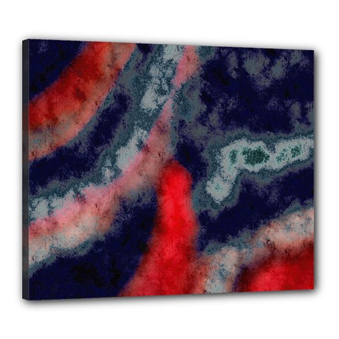 Dégradé Bleu Foncé/rouge Canvas 24  X 20  (stretched) by kcreatif
