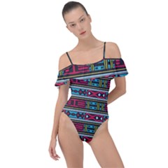 Shapes Rows                                                Frill Detail One Piece Swimsuit by LalyLauraFLM