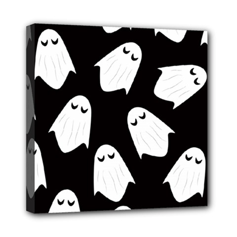 Ghost Halloween Pattern Mini Canvas 8  X 8  (stretched) by Amaryn4rt