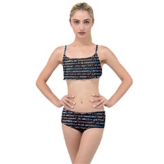 Close Up Code Coding Computer Layered Top Bikini Set by Amaryn4rt