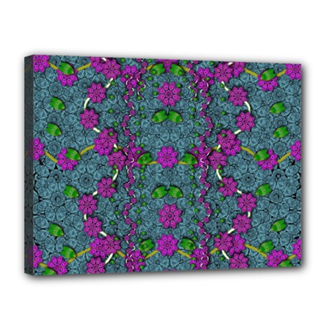 The Most Beautiful Flower Forest On Earth Canvas 16  X 12  (stretched) by pepitasart