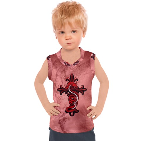 Awesome Chinese Dragon Kids  Mesh Tank Top by FantasyWorld7