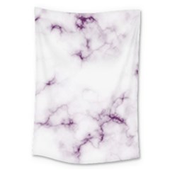 White Marble Violet Purple Veins Accents Texture Printed Floor Background Luxury Large Tapestry by genx
