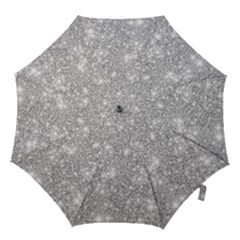Silver And White Glitters Metallic Finish Party Texture Background Imitation Hook Handle Umbrellas (small) by genx