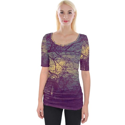 Tour Eiffel Paris Photo Wide Neckline Tee by kcreatif