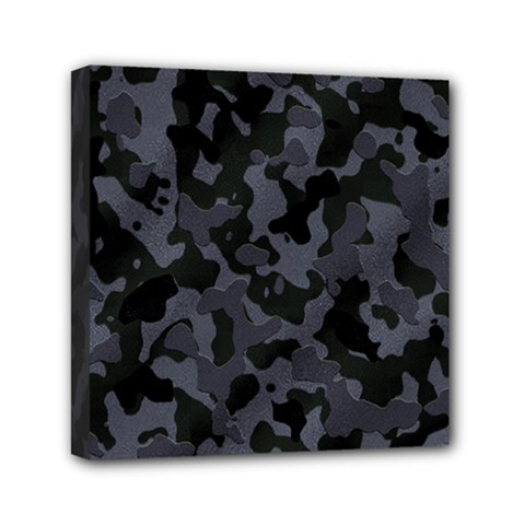 Camouflage Violet Mini Canvas 6  X 6  (stretched) by kcreatif