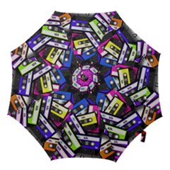 Cassette Many Record Graphics Hook Handle Umbrellas (medium) by Wegoenart