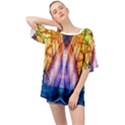 Abstract Pattern Color Colorful Oversized Chiffon Top View1