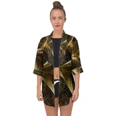 Quantum Physics Wave Particles Open Front Chiffon Kimono by Wegoenart