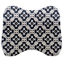 Abstrait Formes Bleu  Velour Head Support Cushion View1