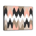 Pattern Abstrait Vagues Rose/Noir/Taupe Canvas 10  x 8  (Stretched) View1