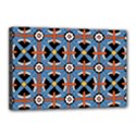 Pattern Weave Background Blue Red Black Canvas 18  x 12  (Stretched) View1