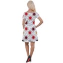 Pearl Pattern Floral Design Art Digital Seamless Cap Sleeve Velour Dress  View2