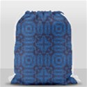 Abstract Seamlesspattern Graphic Lines Vintage Background Blue Elegant Grunge Drawstring Bag (Small) View2