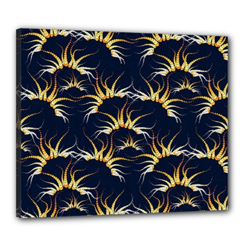 Pearl Pattern Floral Design Art Digital Seamless Canvas 24  X 20  (stretched) by Vaneshart