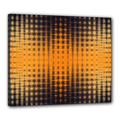 Pattern Lines Sections Yellow Straw Mauve Canvas 24  X 20  (stretched) by Vaneshart