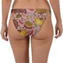 Thanksgiving Pattern Band Bikini Bottom View2