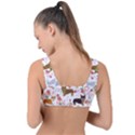 Corgis Corgi Pattern Front Tie Bikini Top View2