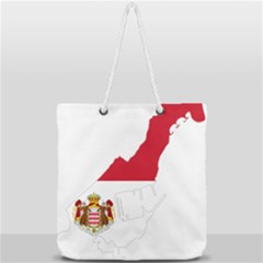 Monaco Country Europe Flag Borders Full Print Rope Handle Tote (large) by Sapixe
