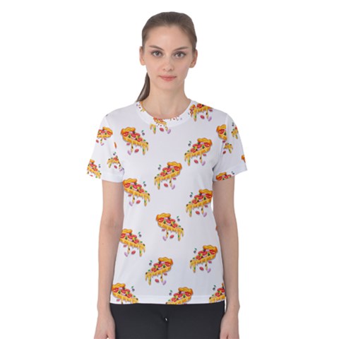 Pizza Pattern Women s Cotton Tee by designsbymallika