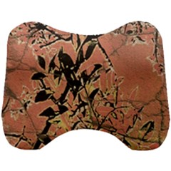 Floral Grungy Style Artwork Head Support Cushion by dflcprintsclothing