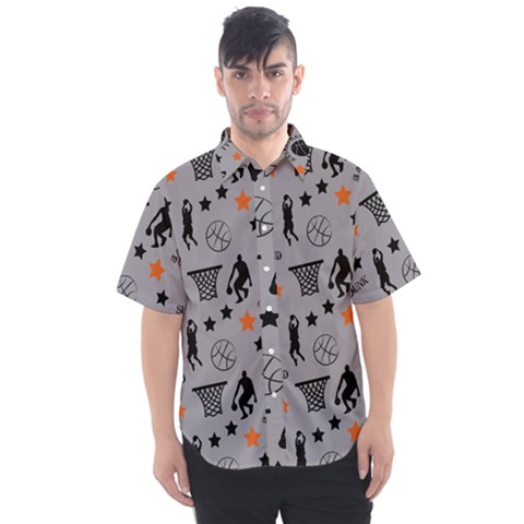 Slam Dunk Basketball Gray Men s Short Sleeve Shirt by mccallacoulturesports