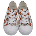 Orange Basketballs Kids  Low Top Canvas Sneakers View1