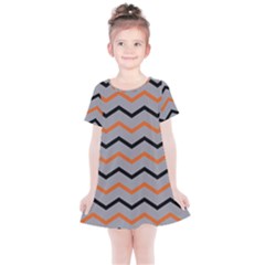 Basketball Thin Chevron Kids  Simple Cotton Dress by mccallacoulturesports