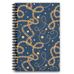 Golden Chain Pattern 5 5  X 8 5  Notebook by designsbymallika