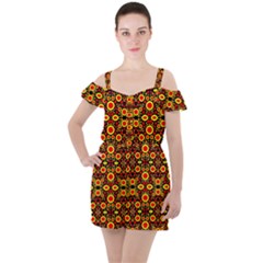 Rby 86 Ruffle Cut Out Chiffon Playsuit by ArtworkByPatrick