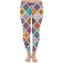 Ethnic Mandala Pattern Classic Winter Leggings by designsbymallika