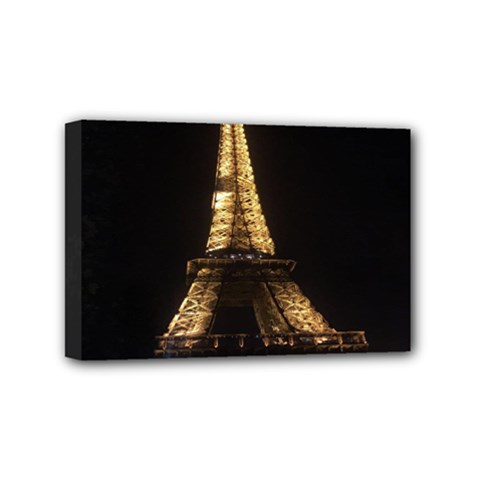 Tour Eiffel Paris Nuit Mini Canvas 6  X 4  (stretched) by kcreatif