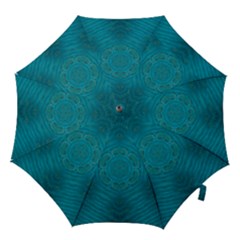 Spiritual Sun Is Raising Over The Peace Of Mind Sea Hook Handle Umbrellas (small) by pepitasart