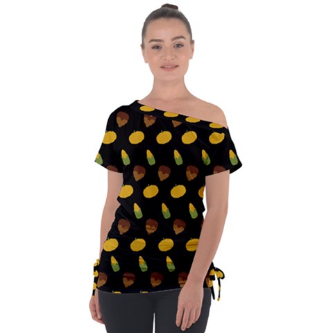 Pumpkin Tie-up Tee by designsbymallika