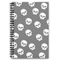 WHITE SKULL PATTERN 5.5  x 8.5  Notebook View1