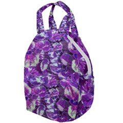 Botanical Violet Print Pattern 2 Travel Backpacks by dflcprintsclothing