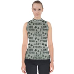 Army Stong Military Mock Neck Shell Top by McCallaCoultureArmyShop
