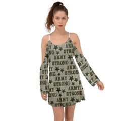 Army Stong Military Kimono Sleeves Boho Dress by McCallaCoultureArmyShop